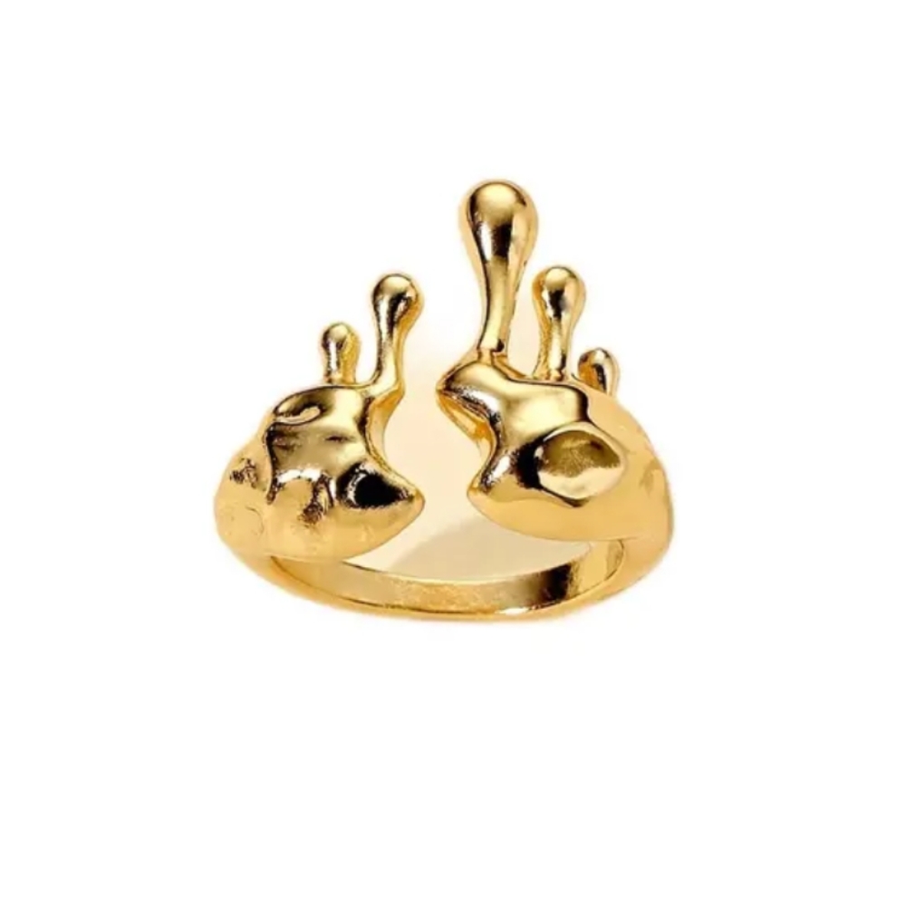 Luxury Water Drop Ring Adjustable Finger Ring Jewelry Deco